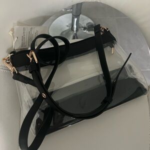 Clear and Black Crossbody Bag